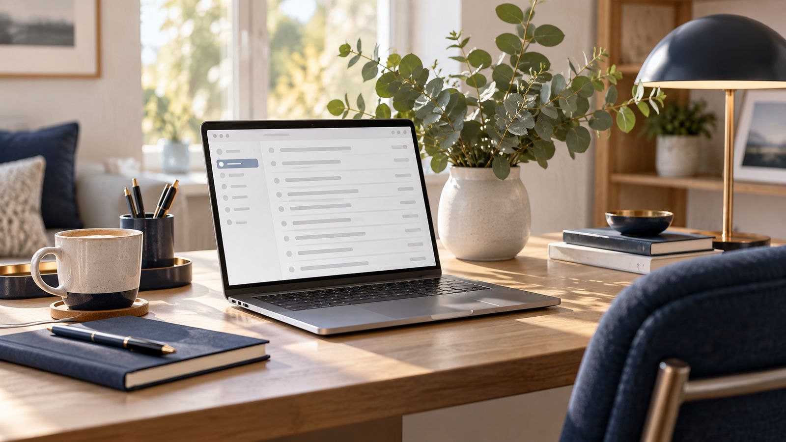 Contact AUIPTVHub: laptop with a generic email inbox on a bright desk